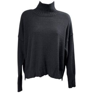 Free People Dark Academia Soft Turtleneck Sweater XS Oversized Cozy‎ Knit